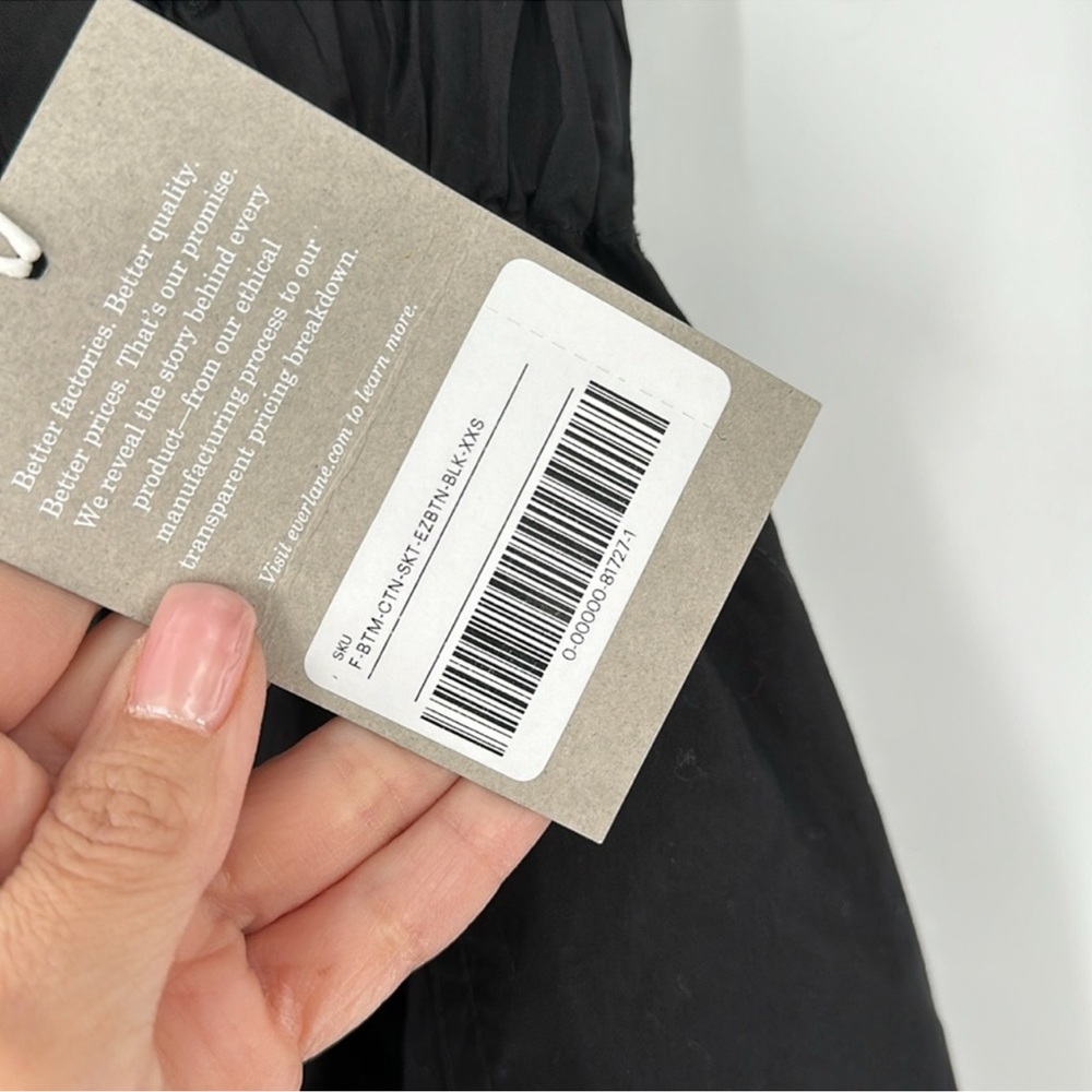 Everlane The Easy Button-Front Skirt in Black - Picture 11 of 11